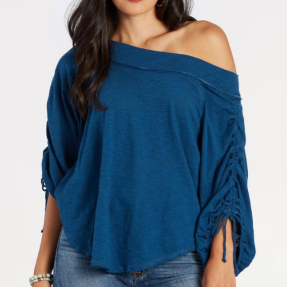 Free People Bohema Top Navy Blue